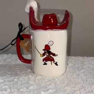 Disney Rae Dunn Captain Hook Mug with Hat Lid